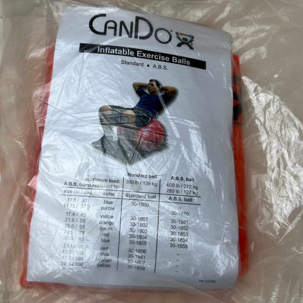 CanDo Inflatable Exercise Ball - Picture 5 of 8